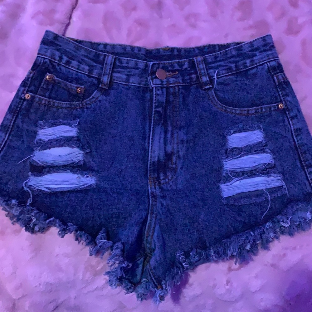blue jean shorts - Picture 1 of 2